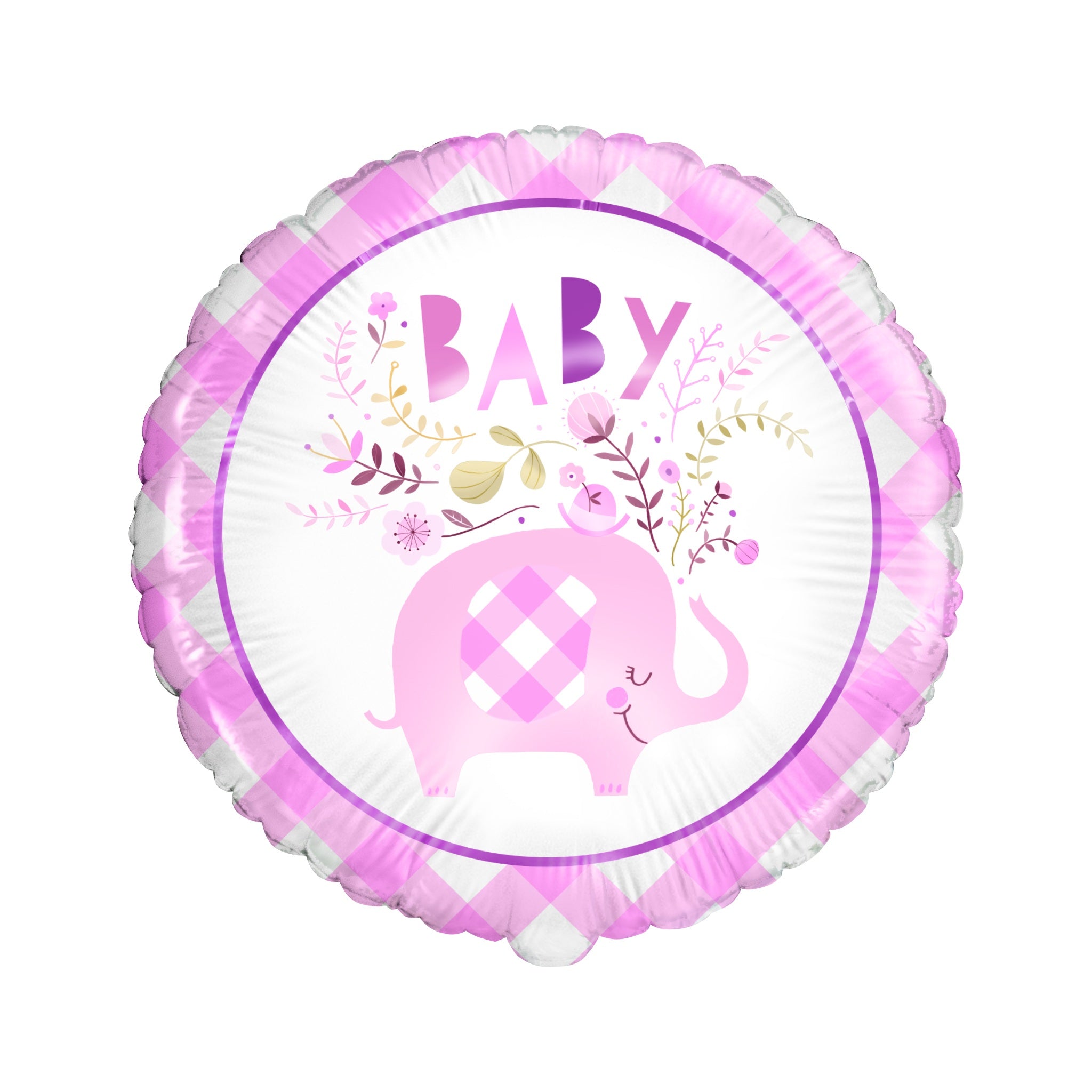 Pink Elephant Foil Balloon 18"